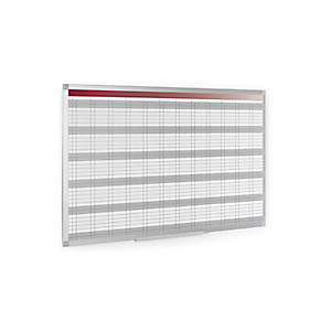 RAJA Planning mensuel surface magnétique effaçable à sec 90 x 60 cm - Blanc cadre aluminium