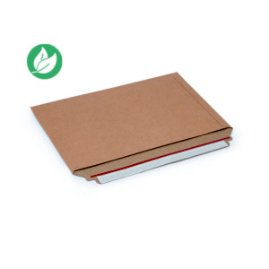 RAJA Pochette carton plat brun autocollante bande protectrice - 33,4 x 23,4 cm - Lot de 100 RAJA Pochette carton plat brun autocollante bande protectrice - 33,4 x 23,4 cm - Lot de 100