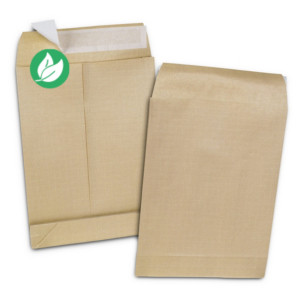 RAJA Pochette kraft brun 280 x 375 mm 120g sans fenêtre - soufflet 5 cm - autocollante bande protectrice - Lot de 50 RAJA Pochette kraft brun 280 x 375 mm 120g sans fenêtre - soufflet 5 cm - autocollante bande protectrice - Lot de 50