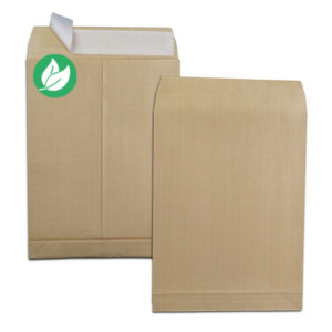 RAJA Pochette kraft brun 280 x 380 mm 120g sans fenêtre - soufflet 3 cm - autocollante bande protectrice - Lot de 50 RAJA Pochette kraft brun 280 x 380 mm 120g sans fenêtre - soufflet 3 cm - autocollante bande protectrice - Lot de 50