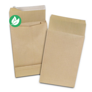 RAJA Pochette kraft brun 280 x 410 mm 120g sans fenêtre - soufflet 9 cm - autocollante bande protectrice - Lot de 50 RAJA Pochette kraft brun 280 x 410 mm 120g sans fenêtre - soufflet 9 cm - autocollante bande protectrice - Lot de 50