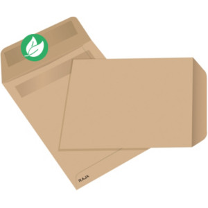 RAJA Pochette kraft brun Arès 176 x 250 mm 90g sans fenêtre - autocollante - Lot de 500 RAJA Pochette kraft brun Arès 176 x 250 mm 90g sans fenêtre - autocollante - Lot de 500
