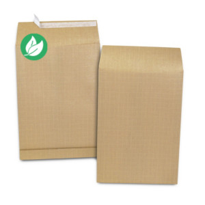 RAJA Pochette kraft brun C4 229 x 324 mm 120g sans fenêtre - soufflet 5 cm - autocollante bande protectrice - Lot de 50 RAJA Pochette kraft brun C4 229 x 324 mm 120g sans fenêtre - soufflet 5 cm - autocollante bande protectrice - Lot de 50