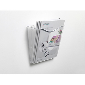 RAJA Portadepliant da muro, 1 scomparto, 28,6 x 3,4 x 25,4 cm (A4), Trasparente RAJA Portadepliant da muro, 1 scomparto, 28,6 x 3,4 x 25,4 cm (A4), Trasparente
