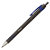 RAJA Postscript Bolígrafo retráctil de punta de bola, punta fina de 0,7 mm, cuerpo negro recubierto de goma negro, tinta azul - 1