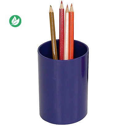 RAJA Pot à crayons recyclé - Bleu