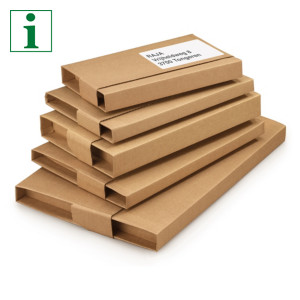 RAJA premium brown panel wrap book boxes with an adhesive strip