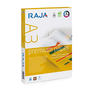 RAJA Premium Carta multiuso A3 per Fax, Fotocopiatrici, Stampanti Laser e Inkjet, 80 g/m², Bianco RAJA Premium Carta multiuso A3 per Fax, Fotocopiatrici, Stampanti Laser e Inkjet, 80 g/m², Bianco