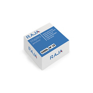 RAJA Punti metallici n° 10, Finitura zincata, Passo 10 mm, Gamba 4 mm (confezione 5.000 pezzi) RAJA Punti metallici n° 10, Finitura zincata, Passo 10 mm, Gamba 4 mm (confezione 5.000 pezzi)