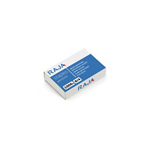 RAJA Punti metallici 8/4, Finitura zincata, Passo 8 mm, Gamba 4 mm (confezione 1.000 pezzi) RAJA Punti metallici 8/4, Finitura zincata, Passo 8 mm, Gamba 4 mm (confezione 1.000 pezzi)