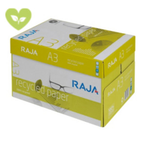 RAJA Recycled Carta per fotocopie e stampanti A3, Riciclata 100%, 80 g/m², Bianco (confezione 5 risme) RAJA Recycled Carta per fotocopie e stampanti A3, Riciclata 100%, 80 g/m², Bianco (confezione 5 risme)