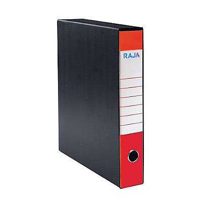 RAJA Registratore archivio Classic, Formato Commerciale, Dorso 5 cm, Cartone, Rosso
