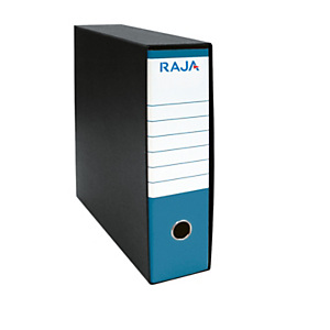 RAJA Registratore archivio Classic, Formato Commerciale, Dorso 8 cm, Cartone, Azzurro RAJA Registratore archivio Classic, Formato Commerciale, Dorso 8 cm, Cartone, Azzurro
