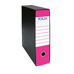 RAJA Registratore archivio Classic, Formato Commerciale, Dorso 8 cm, Cartone, Fucsia