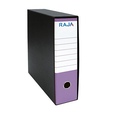 RAJA Registratore archivio Classic, Formato Commerciale, Dorso 8 cm, Cartone, Lilla