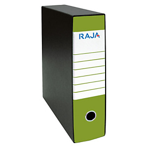 RAJA Registratore archivio Classic, Formato Commerciale, Dorso 8 cm, Cartone, Verde Pistacchio