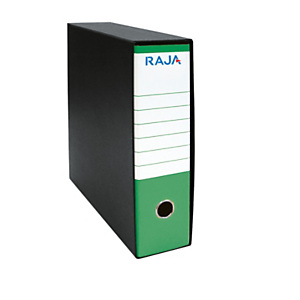 RAJA Registratore archivio Classic, Formato Commerciale, Dorso 8 cm, Cartone, Verde RAJA Registratore archivio Classic, Formato Commerciale, Dorso 8 cm, Cartone, Verde