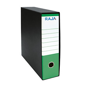 RAJA Registratore archivio Classic, Formato Commerciale, Dorso 8 cm, Cartone, Verde