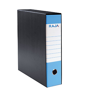 RAJA Registratore archivio Classic, Formato Protocollo, Dorso 8 cm, Cartone, Azzurro RAJA Registratore archivio Classic, Formato Protocollo, Dorso 8 cm, Cartone, Azzurro