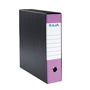 RAJA Registratore archivio Classic, Formato Protocollo, Dorso 8 cm, Cartone, Lilla RAJA Registratore archivio Classic, Formato Protocollo, Dorso 8 cm, Cartone, Lilla