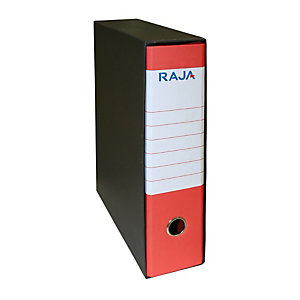 RAJA Registratore archivio Classic, Formato Protocollo, Dorso 8 cm, Cartone, Rosso