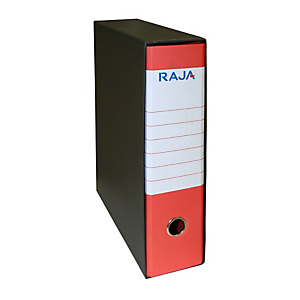 RAJA Registratore archivio Classic, Formato Protocollo, Dorso 8 cm, Cartone, Rosso RAJA Registratore archivio Classic, Formato Protocollo, Dorso 8 cm, Cartone, Rosso