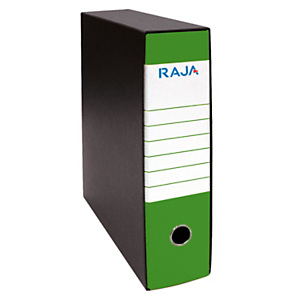 RAJA Registratore archivio Classic, Formato Protocollo, Dorso 8 cm, Cartone, Verde RAJA Registratore archivio Classic, Formato Protocollo, Dorso 8 cm, Cartone, Verde