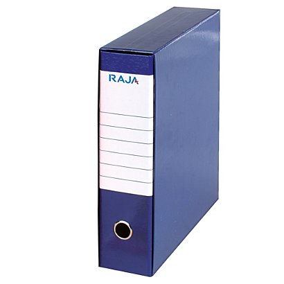 RAJA Registratore archivio Color, Formato Commerciale, Dorso 8 cm, Cartone, Blu