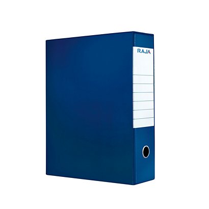 RAJA Registratore archivio Color, Formato Protocollo, Dorso 8 cm, Cartone, Blu