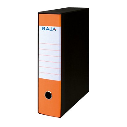 RAJA Registratore archivio Fluo, Formato Protocollo, Dorso 8 cm, Cartone, Arancio Fluo