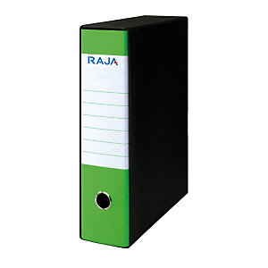 RAJA Registratore archivio Fluo, Formato Protocollo, Dorso 8 cm, Cartone, Verde Fluo