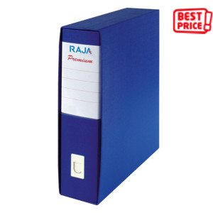RAJA Registratore archivio Premium, Formato Commerciale, Dorso 8 cm, Cartone plastificato, Blu RAJA Registratore archivio Premium, Formato Commerciale, Dorso 8 cm, Cartone plastificato, Blu