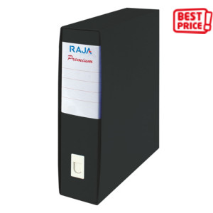 RAJA Registratore archivio Premium, Formato Commerciale, Dorso 8 cm, Cartone plastificato, Nero RAJA Registratore archivio Premium, Formato Commerciale, Dorso 8 cm, Cartone plastificato, Nero