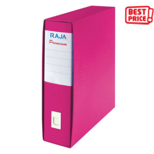 RAJA Registratore archivio Premium, Formato Protocollo, Dorso 8 cm, Cartone plastificato, Fucsia RAJA Registratore archivio Premium, Formato Protocollo, Dorso 8 cm, Cartone plastificato, Fucsia