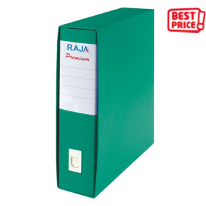 RAJA Registratore archivio Premium, Formato Protocollo, Dorso 8 cm, Cartone plastificato, Verde RAJA Registratore archivio Premium, Formato Protocollo, Dorso 8 cm, Cartone plastificato, Verde