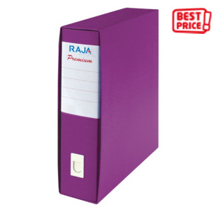 RAJA Registratore archivio Premium, Formato Protocollo, Dorso 8 cm, Cartone plastificato, Viola RAJA Registratore archivio Premium, Formato Protocollo, Dorso 8 cm, Cartone plastificato, Viola