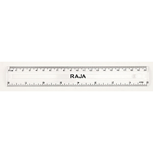 RAJA Regla, 20 cm/8 pulgadas, transparente