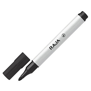 RAJA Remarx™ Rotulador de pizarra blanca, Tinta no permanente, Punta ojival de 1,5 a 3 mm, Negro