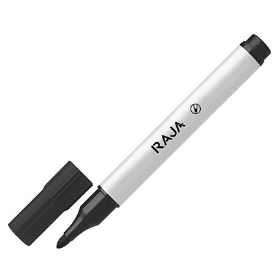 RAJA Remarx™ Rotulador de pizarra blanca, Tinta no permanente, Punta ojival  de 1,5 a 3 mm, Negro - Rotuladores para pizarra blanca Kalamazoo