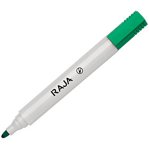 RAJA Remarx™ Rotulador de pizarra blanca, Tinta no permanente, Punta ojival de 1,5 a 3 mm, Verde