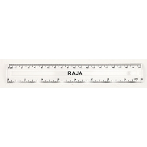 RAJA Righello, 20 cm/8 pollici, Trasparente RAJA Righello, 20 cm/8 pollici, Trasparente
