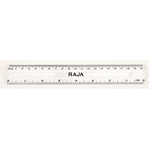 RAJA Righello, 30 cm/12 pollici, Trasparente RAJA Righello, 30 cm/12 pollici, Trasparente