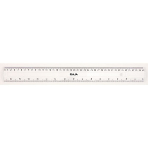 RAJA Righello, 40 cm/15,75 pollici, Trasparente RAJA Righello, 40 cm/15,75 pollici, Trasparente
