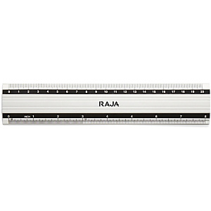 RAJA Righello, Alluminio, 20 cm RAJA Righello, Alluminio, 20 cm