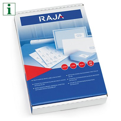 RAJA rounded corner inkjet and laser labels, 63.5 x 46.6mm, pack of 3600 - 1