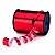 RAJA Ruban bolduc pour emballage cadeau - Bobine de 250 m x 1 cm  - Rouge effet miroir - Lot de 2 - 1