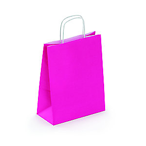 RAJA Sac kraft à poignées torsadées l.24 x H.31 x soufflet 12 cm - Rose indien RAJA Sac kraft à poignées torsadées l.24 x H.31 x soufflet 12 cm - Rose indien