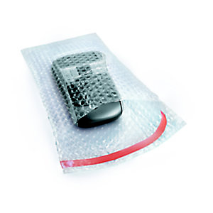 RAJA Sachet bulles avec rabat adhésif repositionnable - 18 x 30 cm - Paquet de 300 - Transparent RAJA Sachet bulles avec rabat adhésif repositionnable - 18 x 30 cm - Paquet de 300 - Transparent