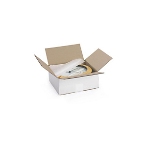RAJA Scatola cartone onda singola, 39,5 x 29,5 x 25 cm, Bianco (confezione 25 pezzi) RAJA Scatola cartone onda singola, 39,5 x 29,5 x 25 cm, Bianco (confezione 25 pezzi)