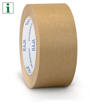 RAJA self-adhesive paper tape, brown, 50mmx50m, pack of 36 - 1